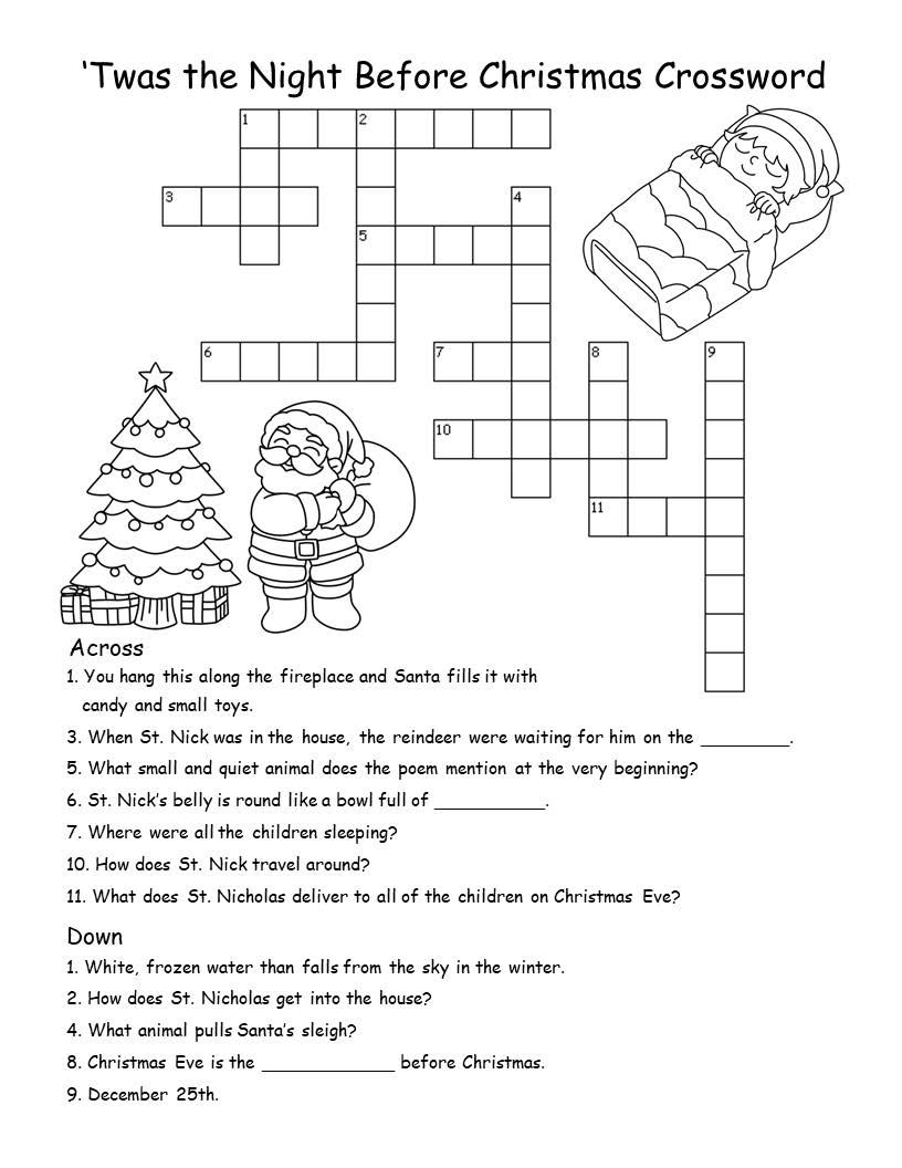 T'was the Night Before Christmas Crossword